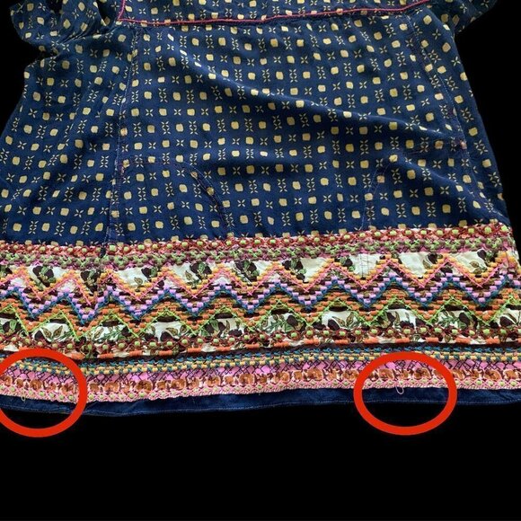 Anthropologie Holding Horses Minas Blouse Embroidered Short Sleeve Top 2 #19768 - Picture 13 of 14